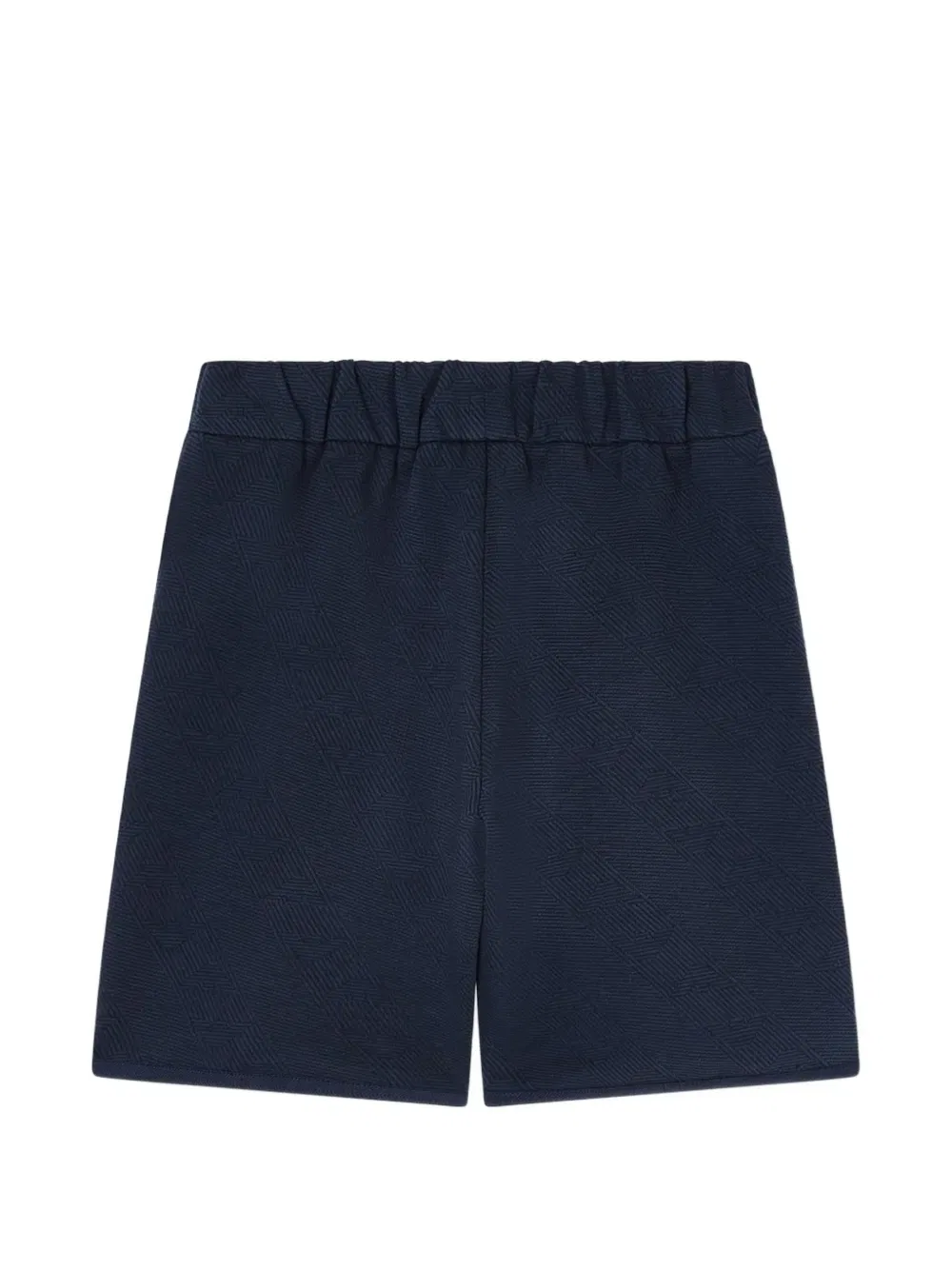 Жаккардовые синие шорты Emporio Armani Kids — фото 2