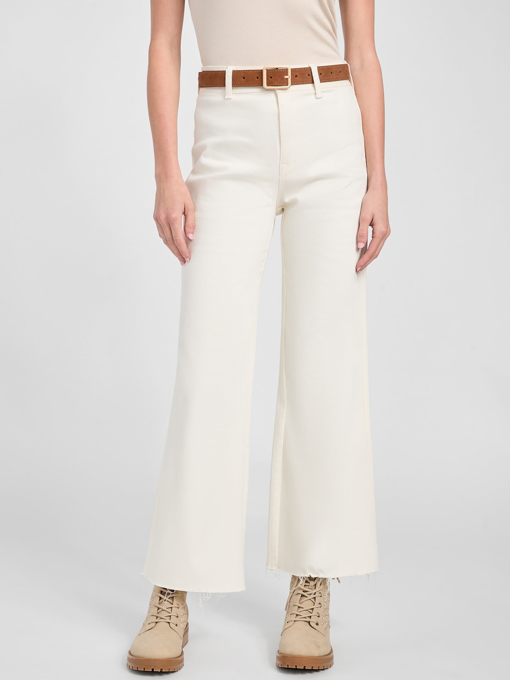 

Широкие брюки Sandie Denim Guess Factory, цвет milky