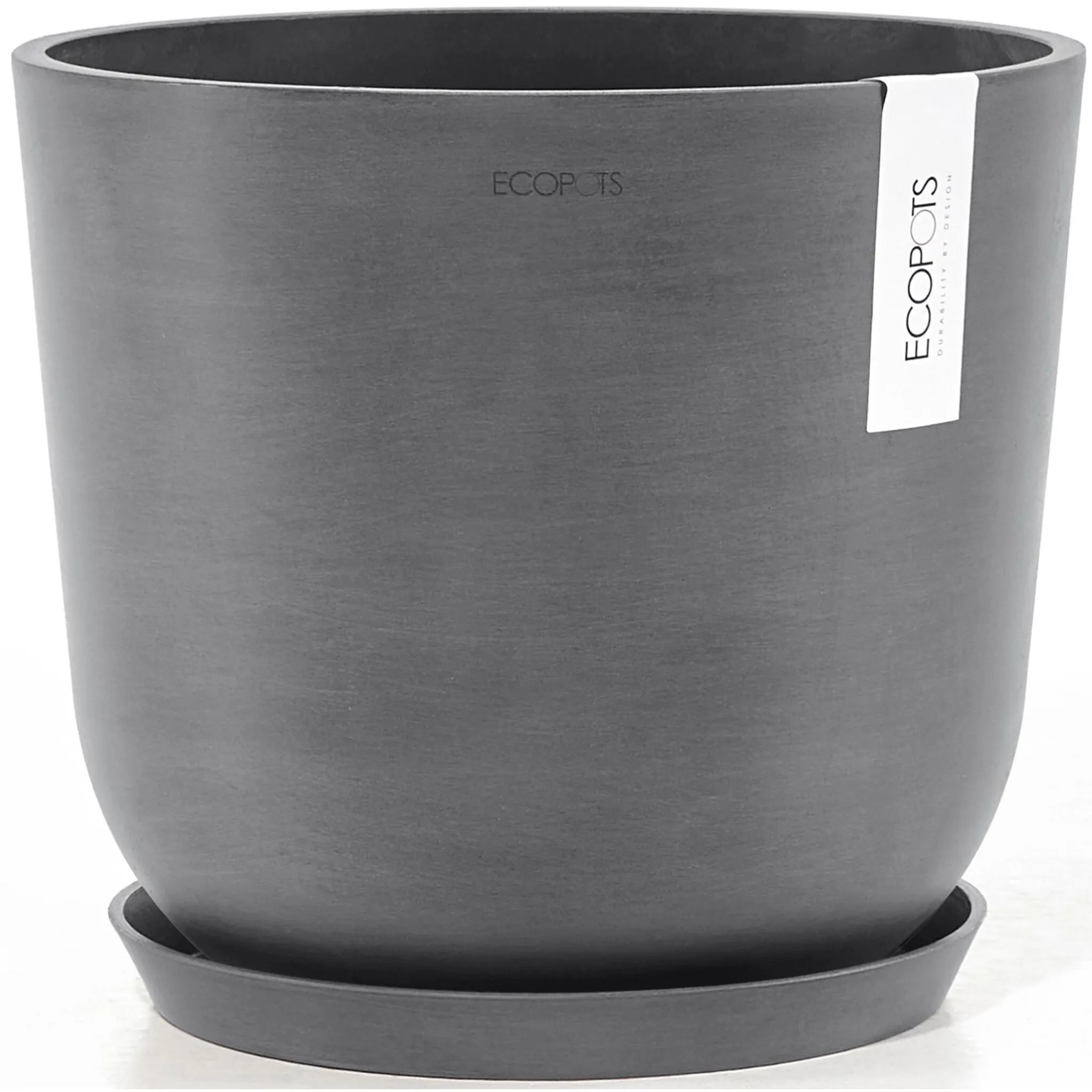 

Цветочный горшок ECOPOTS «Oslo 25 Grey», для внутреннего и наружного применения: морозостойкий, ударопрочный и светостойкий, серый