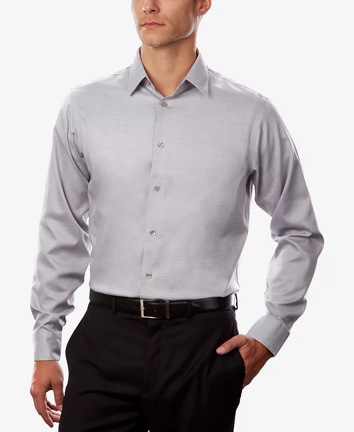

Мужская рубашка Calvin Klein Steel+ Regular Non-Iron Stretch Performance, серый