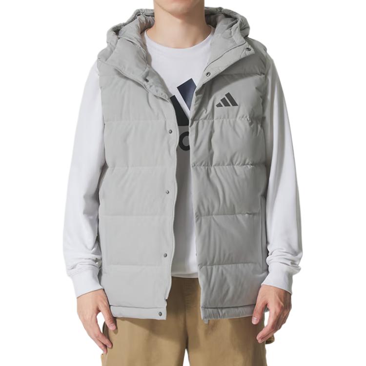 

Мужская серая пуховая жилетка Adidas, серый
