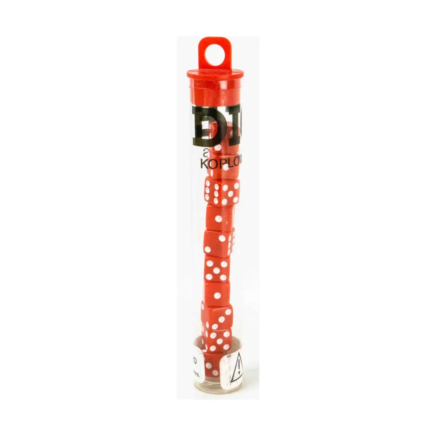 

d6 8мм Красный (10), Dice - Opaque (Koplow)