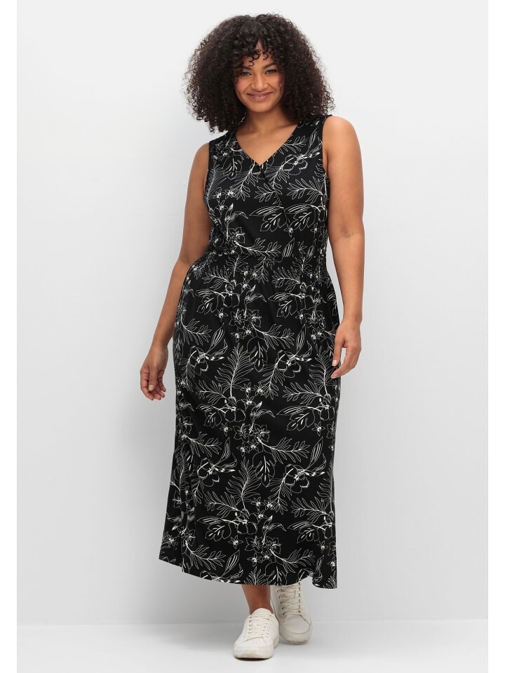 

Длинное платье sheego Bedrucktes Jersey, цвет schwarz-weiß