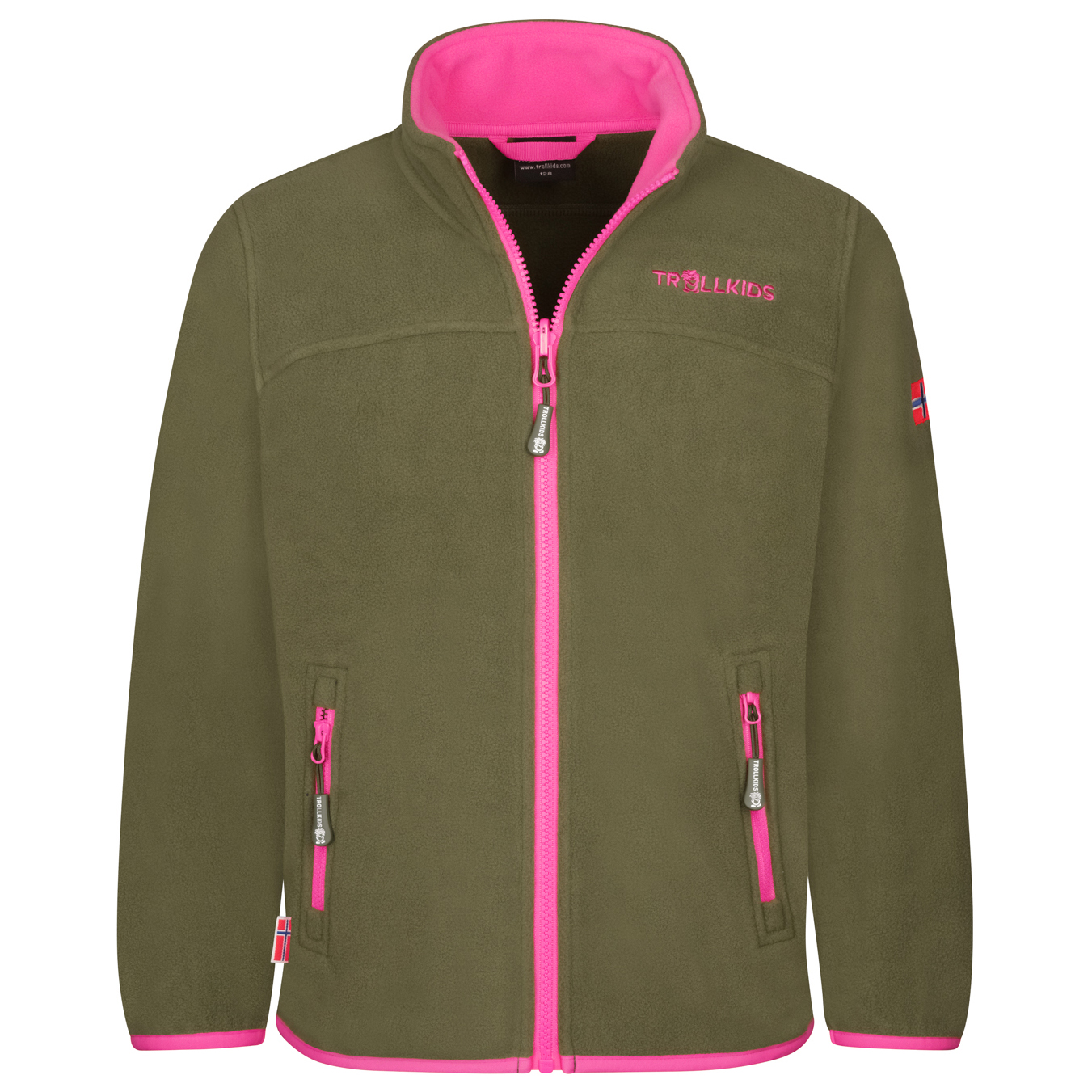 

Флисовая жилетка Trollkids Girls Oppdal XT, цвет Dusky Olive/Light Magenta