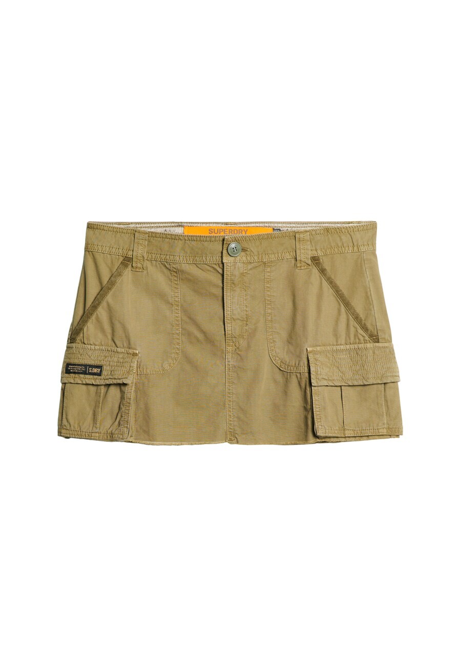

Юбка мини Superdry Skirt Parachute, оливковый