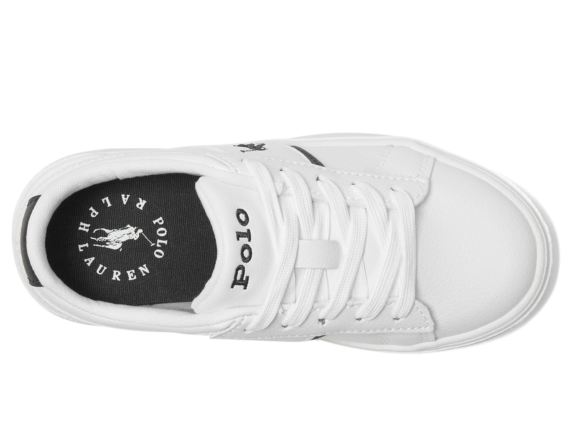 Кроссовки Polo Ralph Lauren Kids Frazier, цвет White/Navy — фото 2