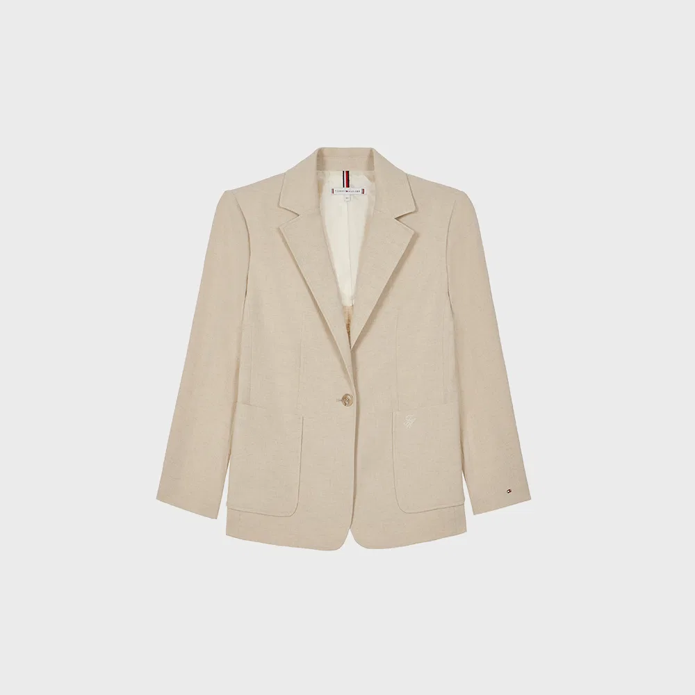Женский летний текстурный блейзер жёлтый от Tommy Hilfiger Women