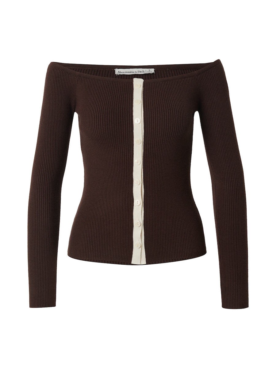 

Вязаный кардиган Abercrombie & Fitch, коричневый