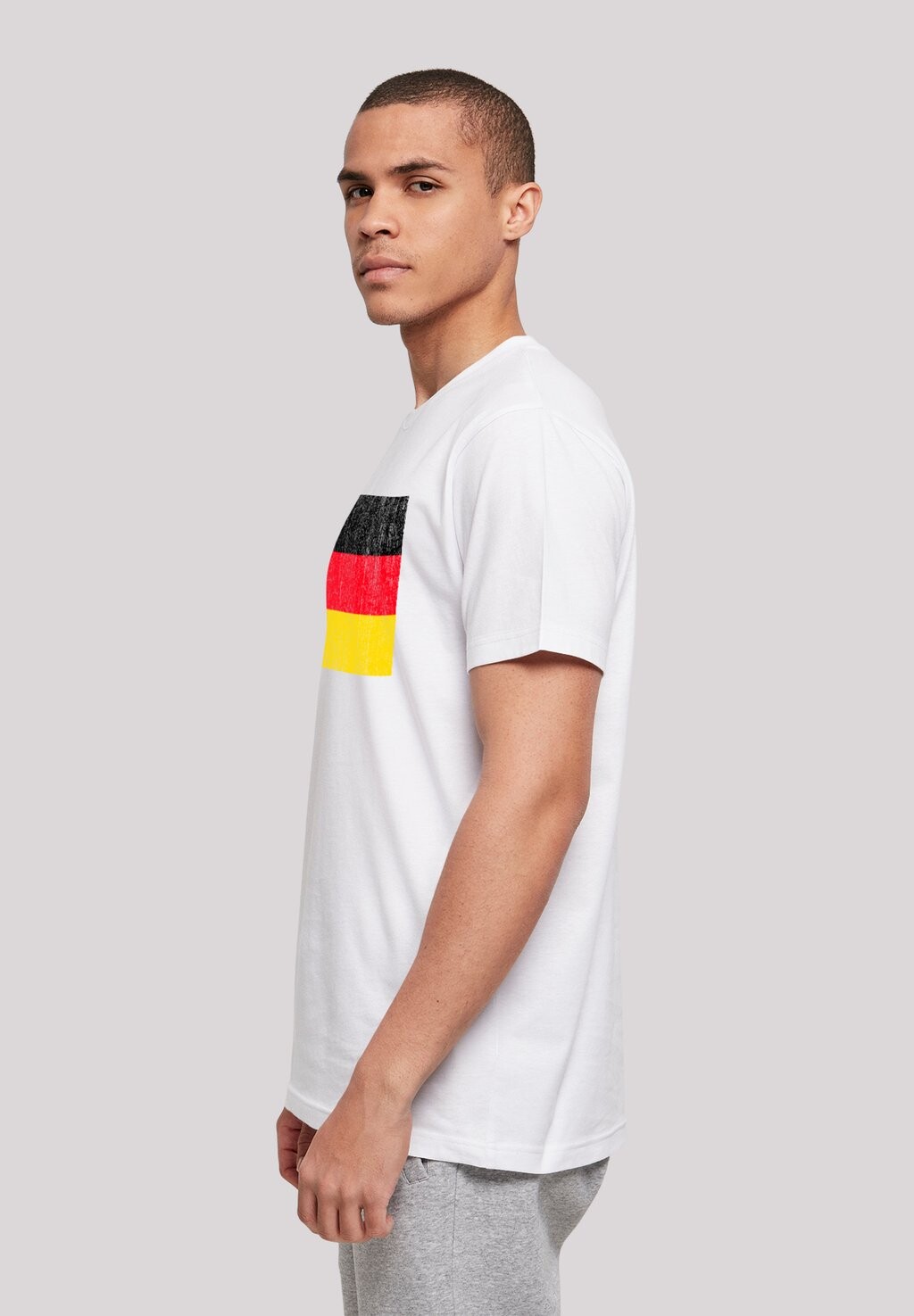 

Футболка с принтом DEUTSCHLAND FLAGGE GERMANY DISTRESSED F4NT4STIC, белый