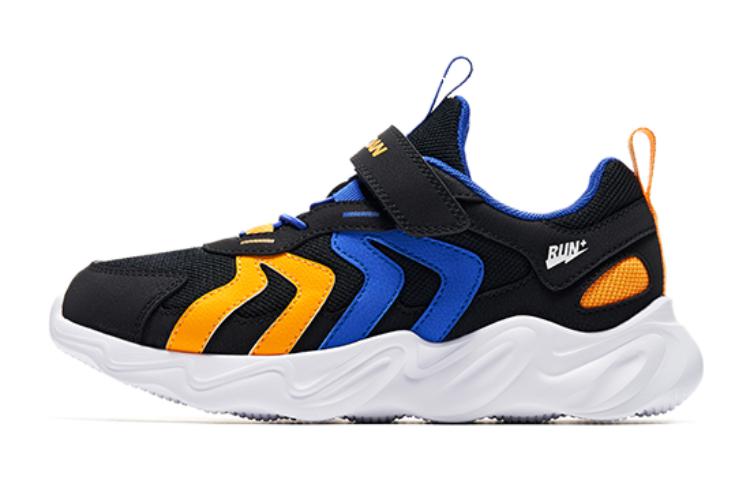 

QIAODAN Низкие детские беговые кроссовки Slip Resistant Shock Absorbers с устойчивостью к истиранию черный синий