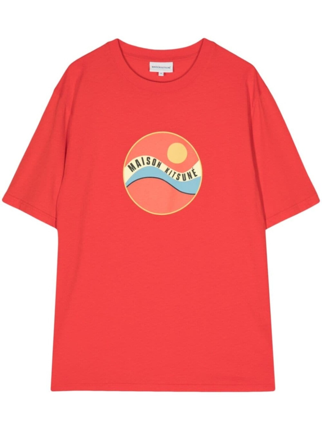 

Футболка с принтом Pop Wave Maison Kitsuné, красный