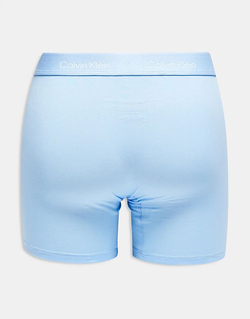 Комплект из 3 пар боксеров Calvin Klein Icon Cotton Stretch в синих тонах — фото 2