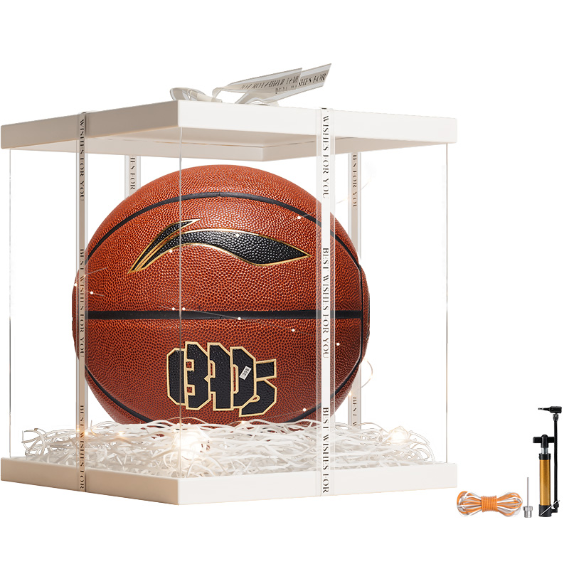 

LINING Badfive PU баскетбольный мяч brown, black, white размер 7 тренировочный unisex