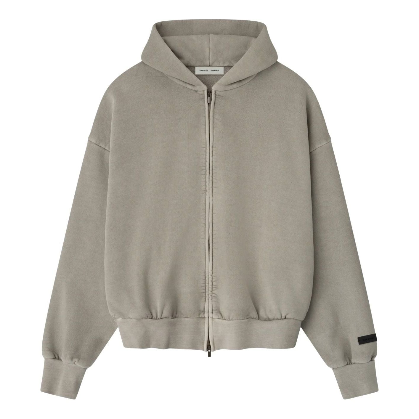 

Классическая толстовка на молнии с вышивкой Fear of God Essentials, цвет «дымчато-серый»