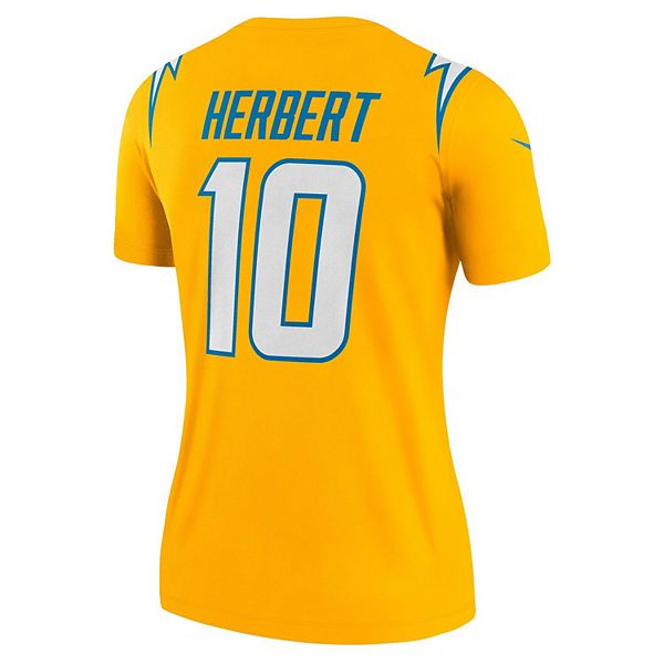 Женская футболка Justin Herbert Los Angeles Chargers Alternate Charger Power Legend Player Performance Nike — фото 4