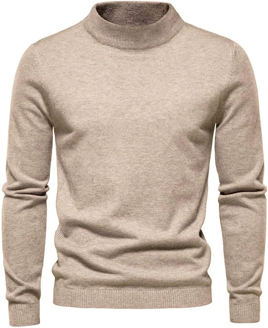 

Мужской однотонный полуводолазный свитер