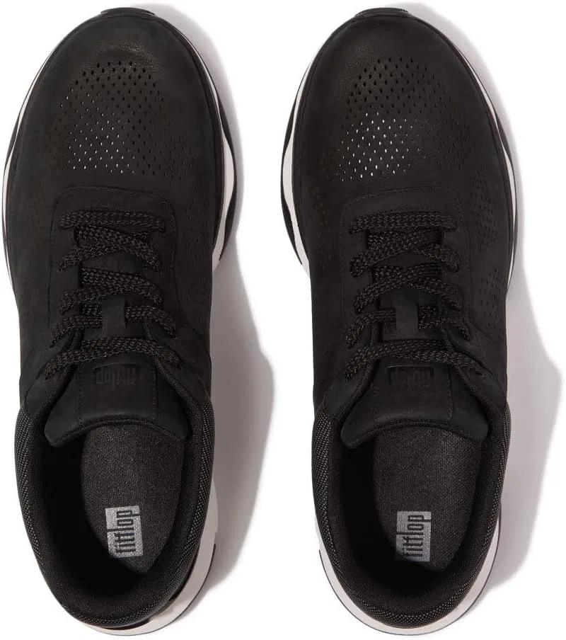 Мужские спортивные кроссовки FitFlop Vitamin Ffx Perf из нубука, Black Cream — фото 3