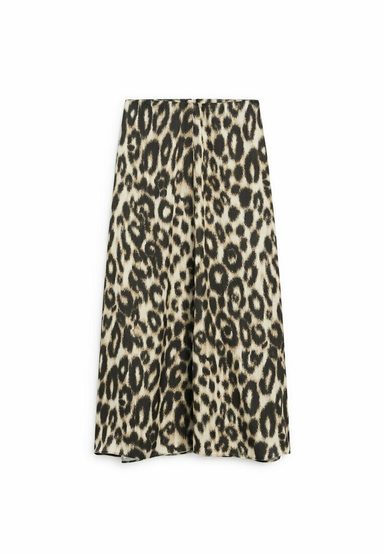 

Длинная юбка Leopard Print Massimo Dutti, охра