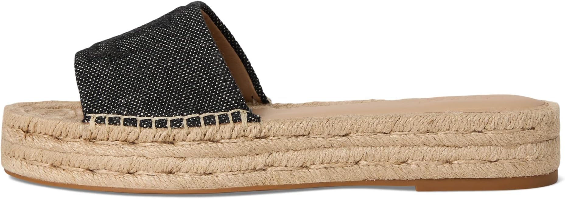 Сандалии Lauren Ralph Lauren Polly Cross-dyed Canvas Espadrille, цвет Natural/Black — фото 4