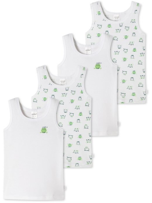 

Майка 0/0 из органического хлопка в тонкую рубчику Schiesser, мультиколор