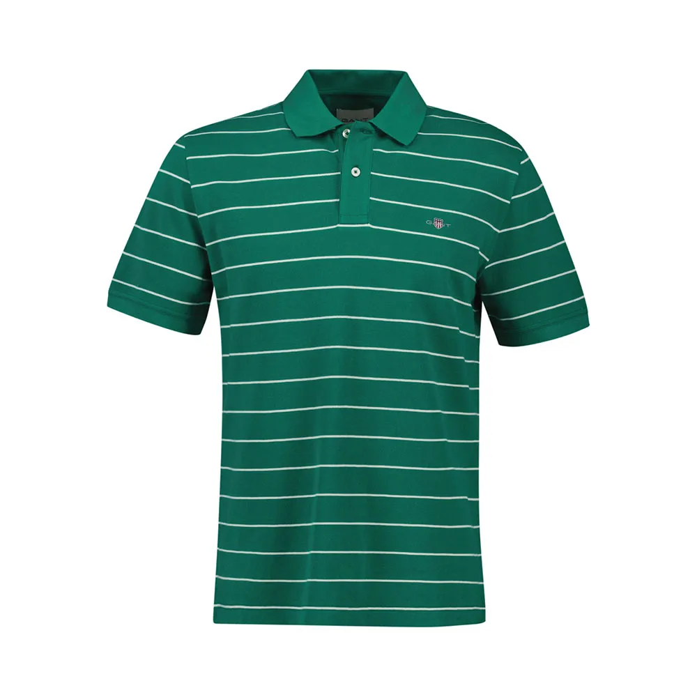 

Поло с коротким рукавом Gant Striped, зеленый