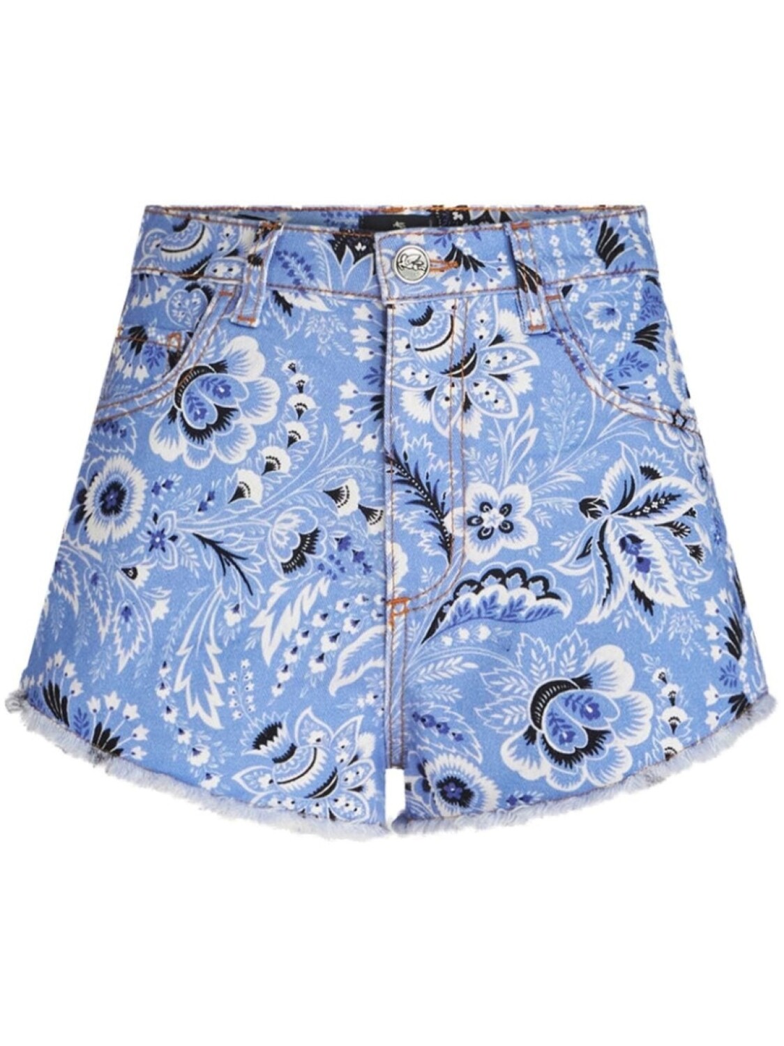 

ETRO джинсовые шорты с принтом, синий