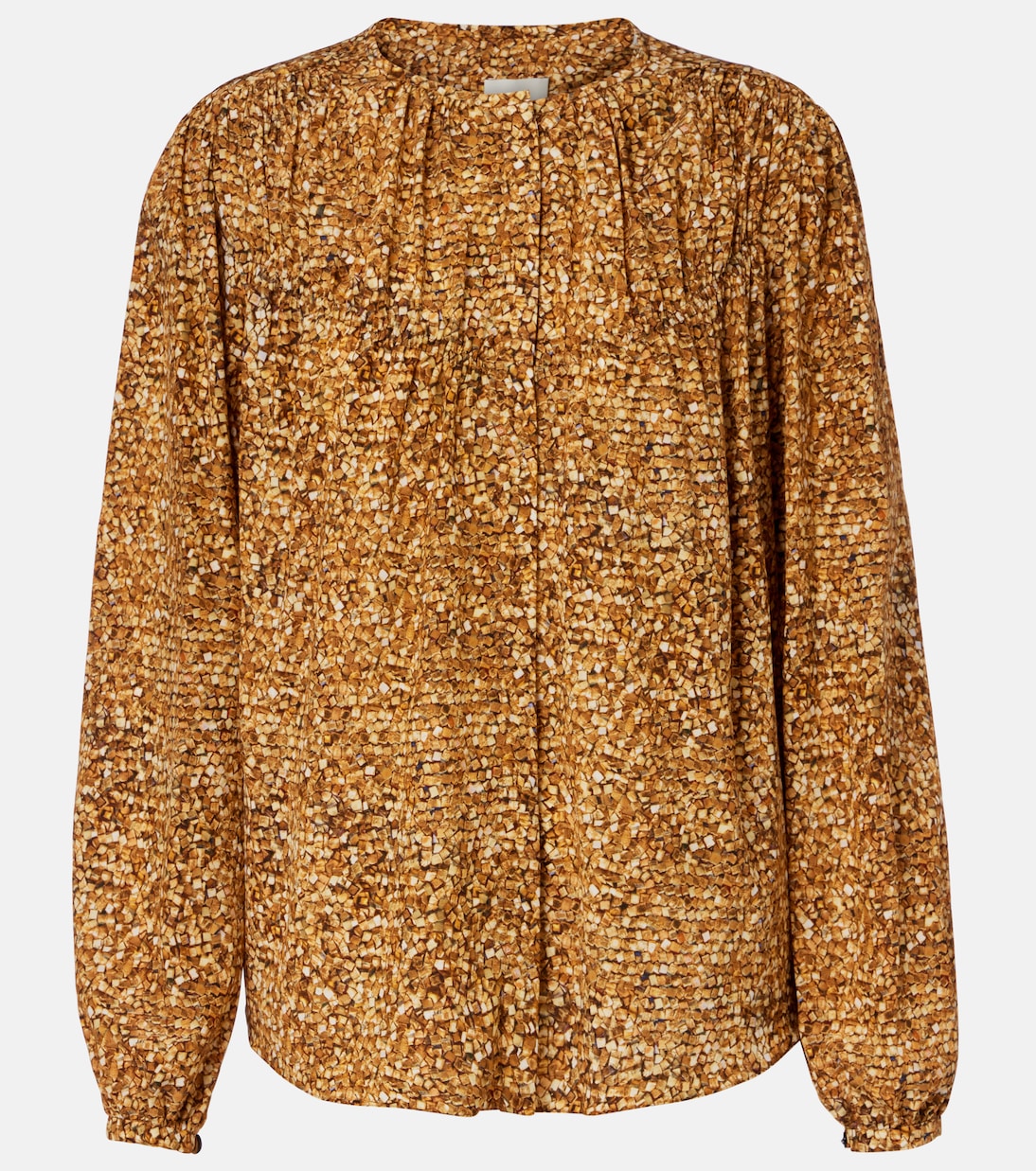 

Блузка из смесового шелка с принтом Sally Isabel Marant, Ochre