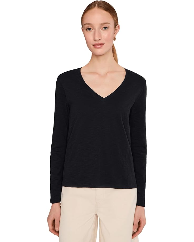 

Женская блузка с длинным рукавом и V-образным вырезом Lilla P, Black 1