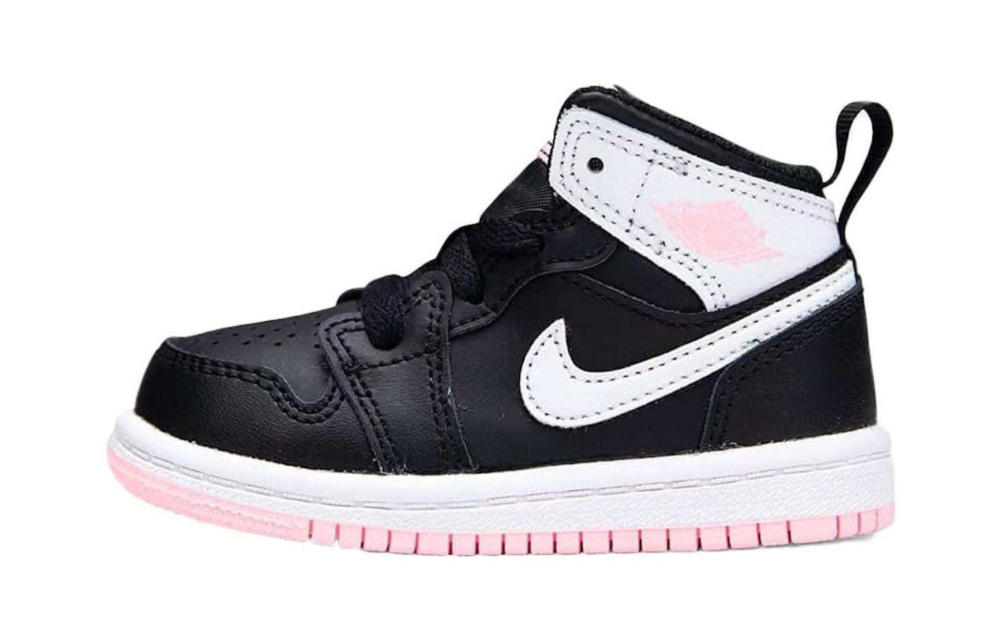 

Кроссовки Jordan 1 Mid White Black Light Arctic Pink TD