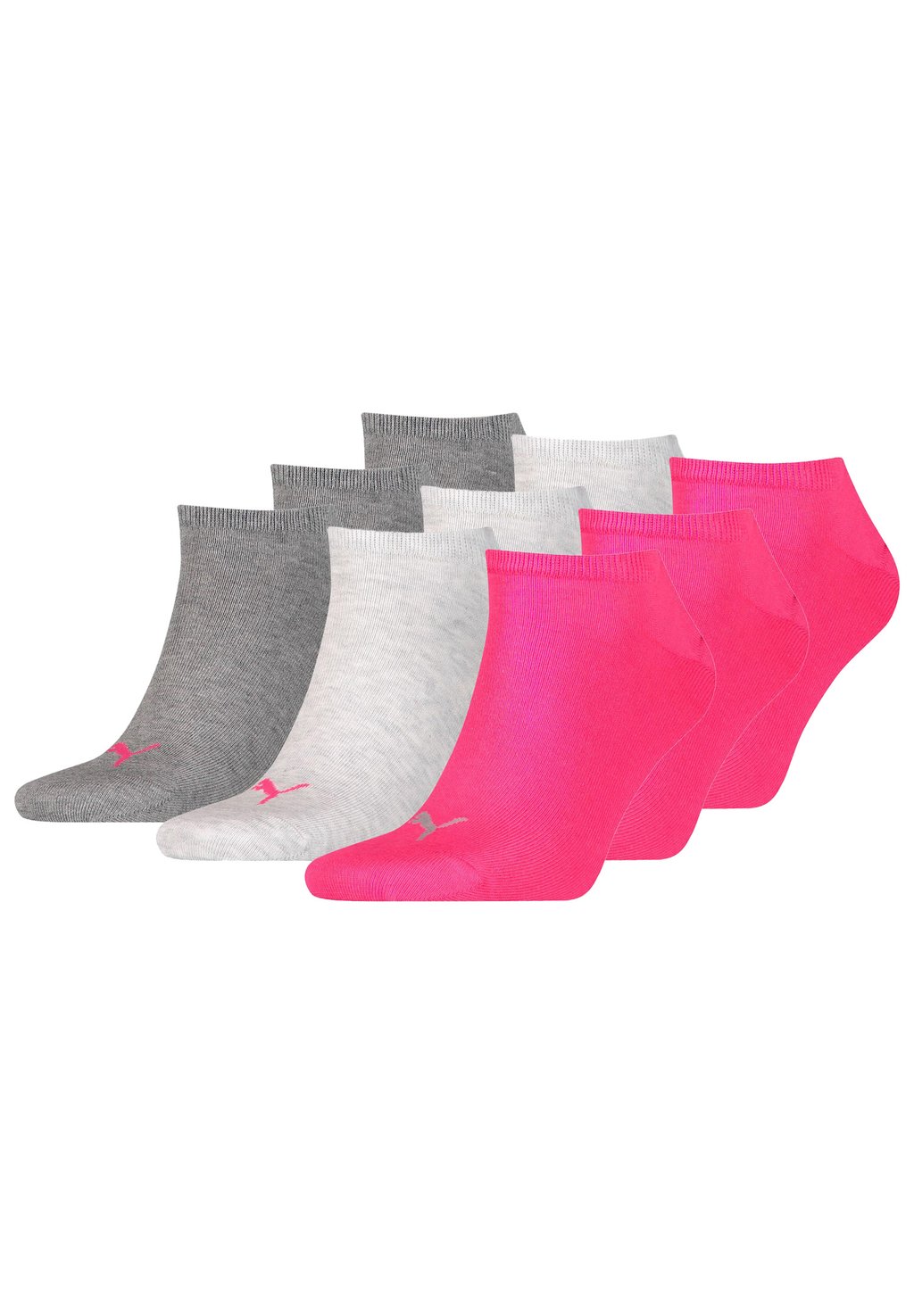 

Носки 9 PACK Puma, цвет middle grey mélange pink