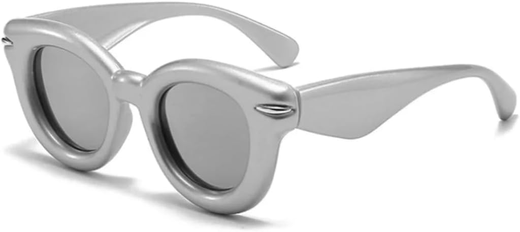 

Солнцезащитные очки с защитой UV400 | Овальные, конфетного цвета, с заклепками, в стиле панк | для женщин и мужчин, для занятий спортом на открытом воздухе и вождения DSVIGF, Silver Silver