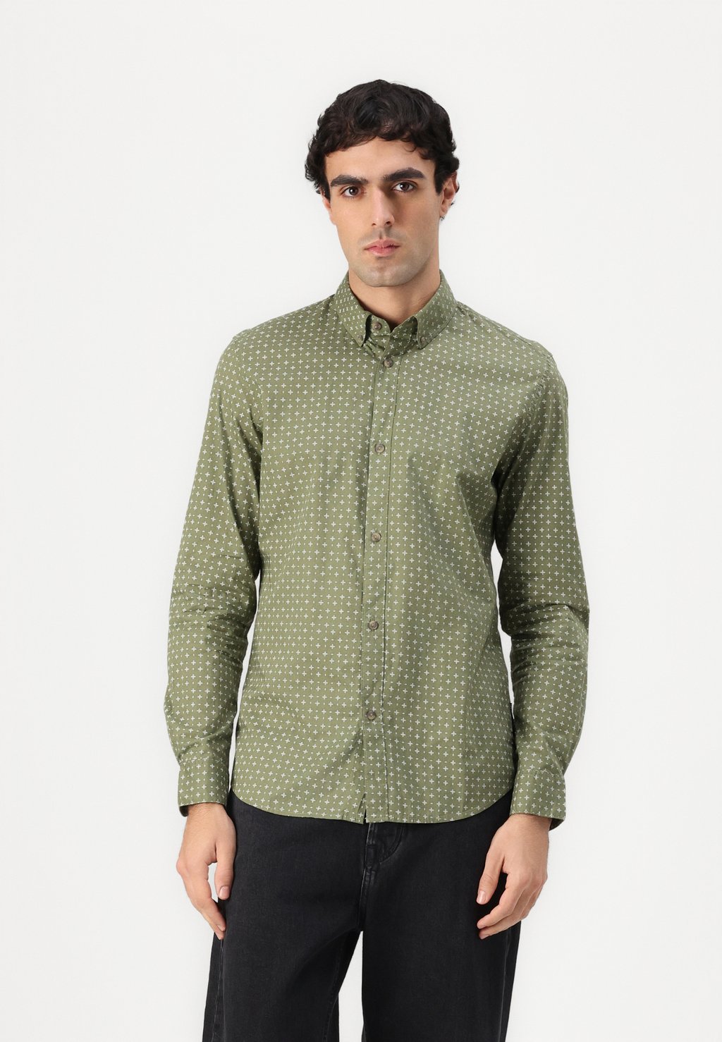 

Рубашка FITTED PRINTED TOM TAILOR DENIM, зеленый