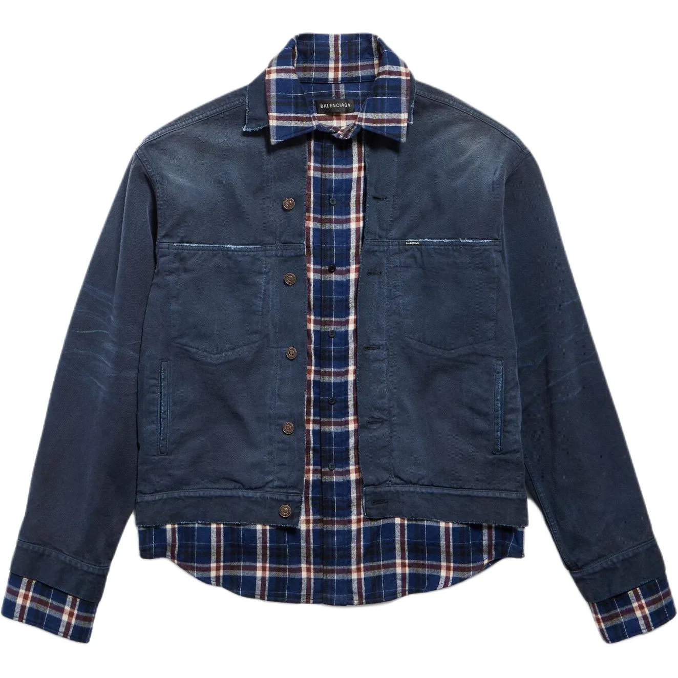 Куртка-рубашка Patched Balenciaga, Blue