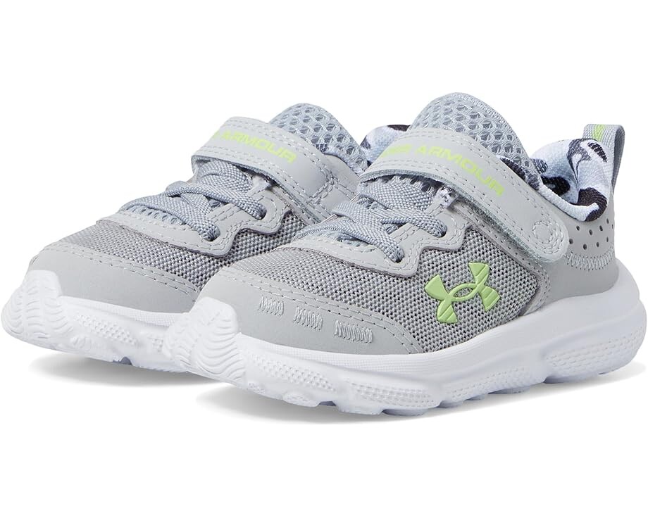 

Кроссовки Under Armour Kids Infant Assert 10 Alternate Closure Print, цвет (100) Mod Gray/Castlerock/Morph Green