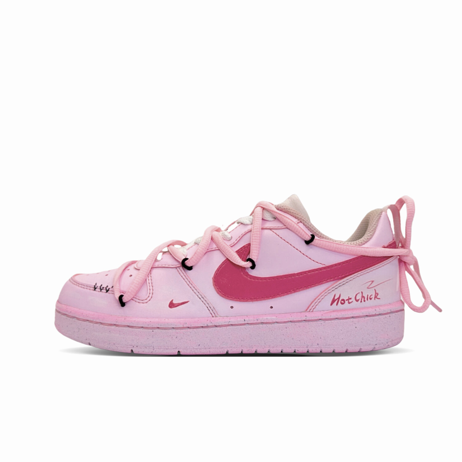 

Кроссовки Nike Court Borough Skateboard Shoes Women's Low-Top Pink, Розовый, Кроссовки Nike Court Borough Skateboard Shoes Women's Low-Top Pink