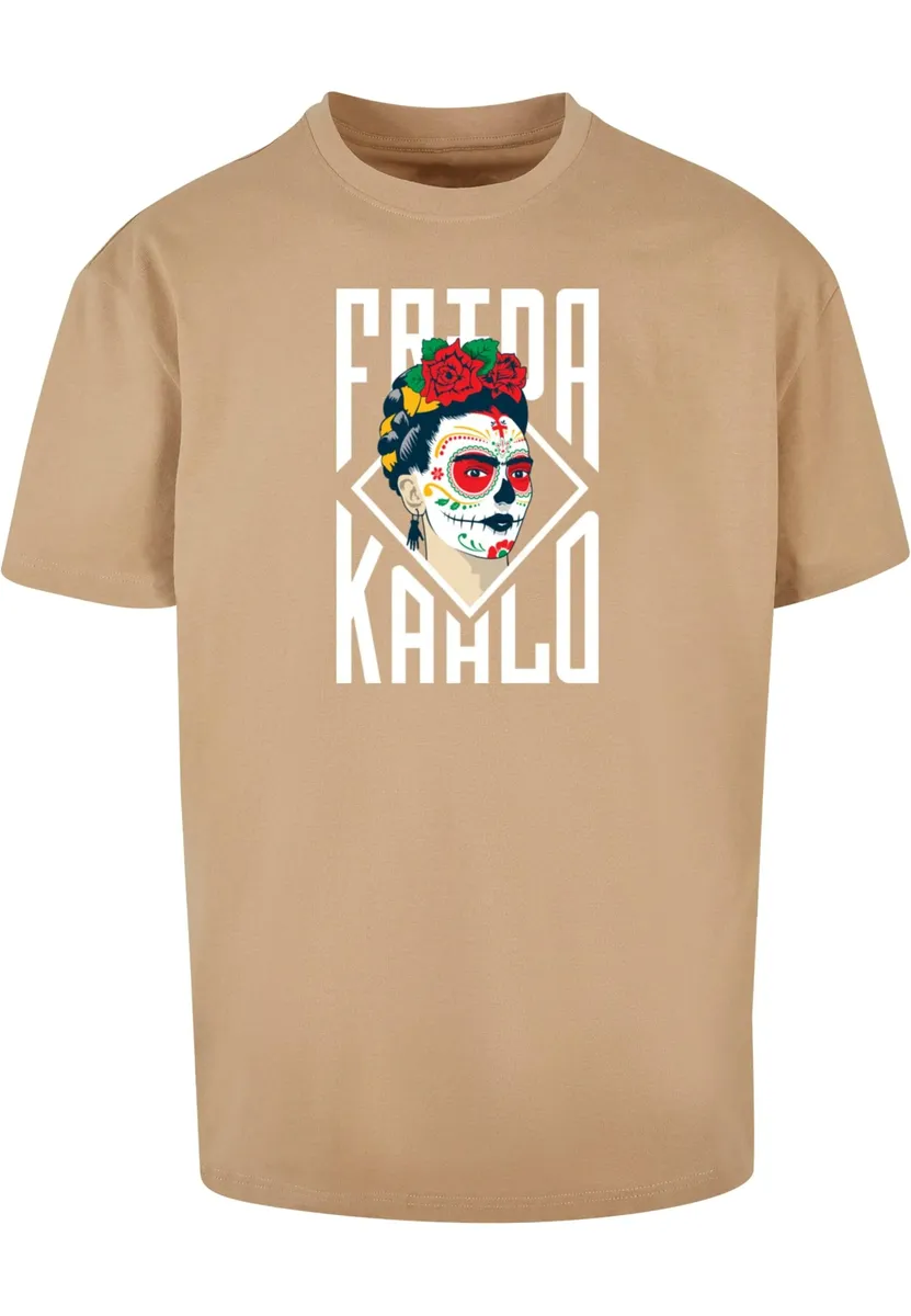 

Футболка Merchcode "Мужская футболка Merchcode Frida Kahlo - Oversize с надписью ", бежевый