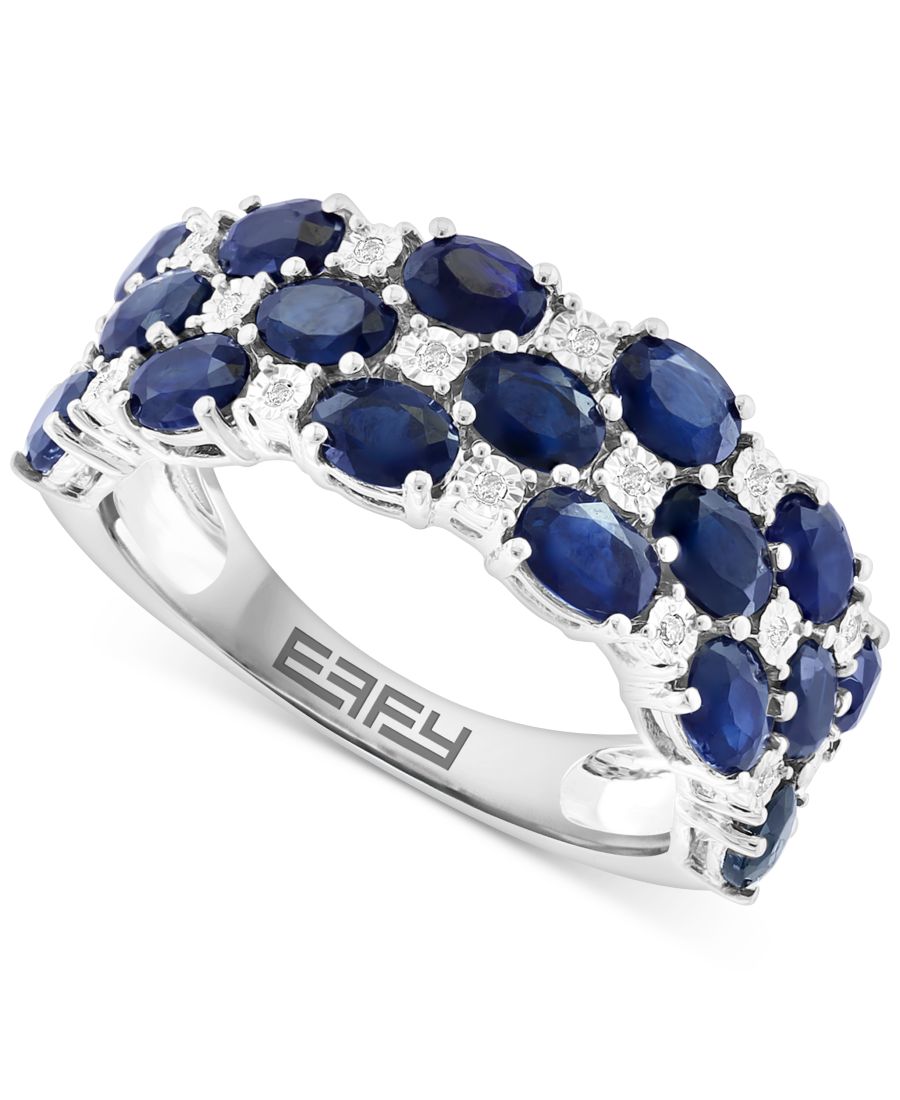 

Кольцо EFFY с рубинами и бриллиантами в оправе из стерлингового серебра (также доступно с изумрудами и сапфирами) EFFY Collection, Sapphire