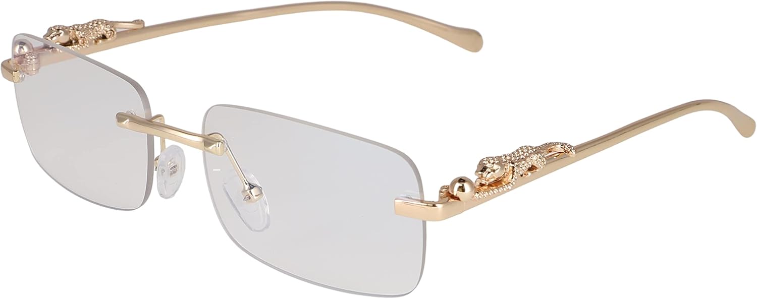 

Безупречные солнцезащитные очки большого размера без оправы для женщин и мужчин. Прямоугольные модные солнцезащитные очки без оправы (прозрачные) FLAWLESS EYEWEAR, Clear