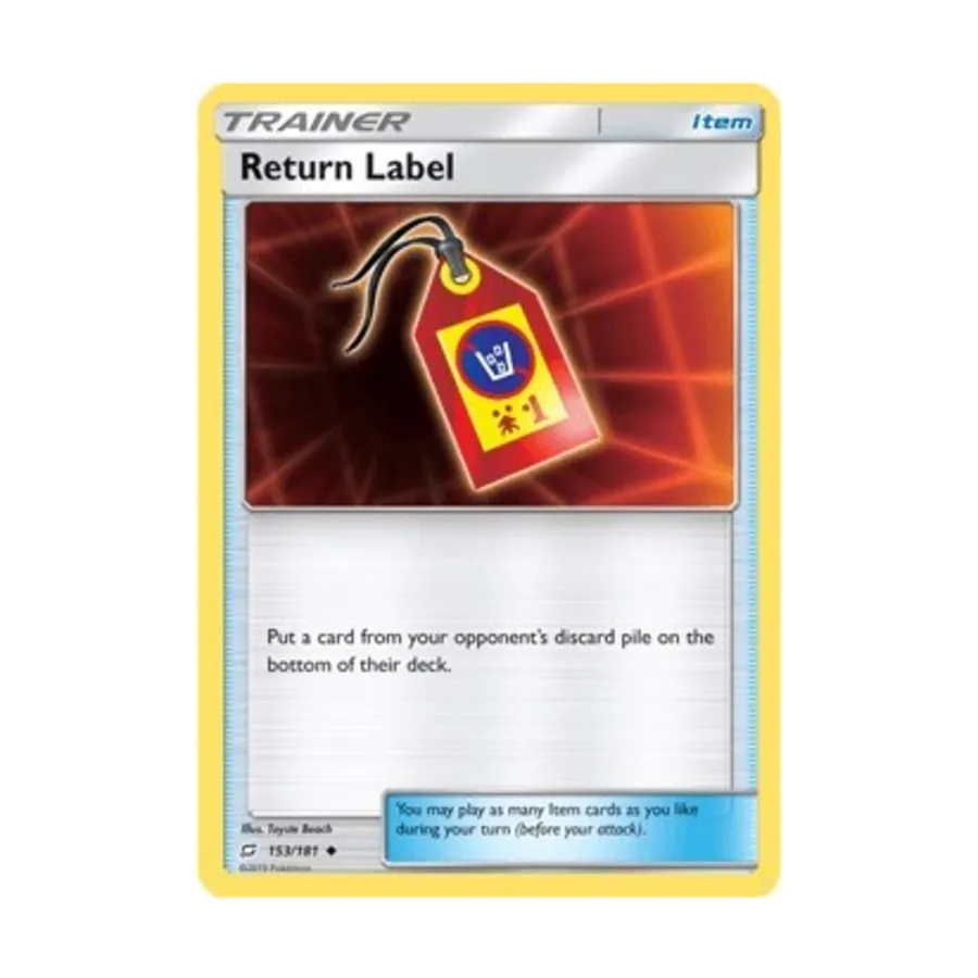 

CCG Этикетка возврата (U) № 153, Pokemon - SM - Team Up - Singles