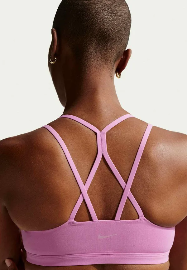 Спортивный бюстгальтер zenvy с бретелями и легкой поддержкой Nike Performance, Lt Magenta/White — фото 4