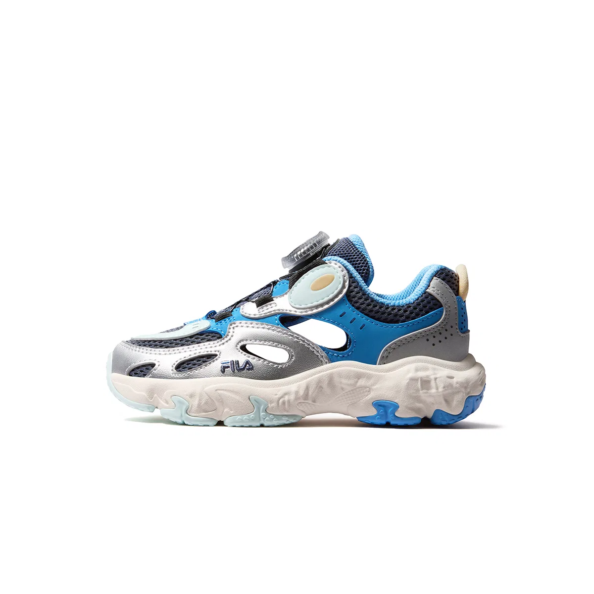 Кроссовки Heritage FHT из синтетической кожи и текстиля Steady Blue/Space Silver детские FILA KIDS