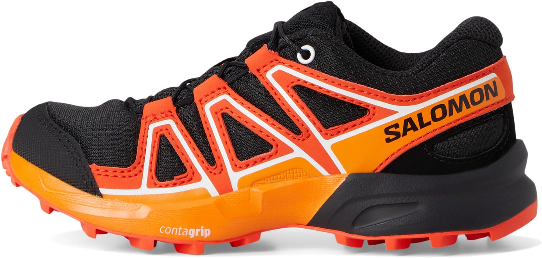 Кроссовки Salomon Kids Speedcross, цвет Black/Cherry Tomato/Turmeric — фото 4