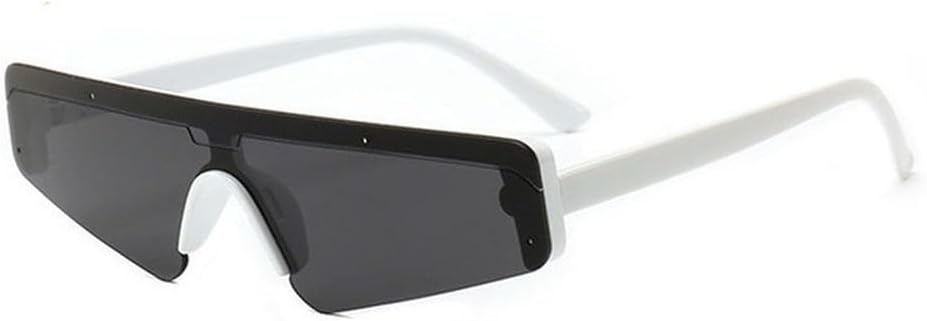 

Солнцезащитные очки LVTFCO в ретро-стиле, маленькая оправа, модные женские солнцезащитные очки с козырьком, мужские пляжные зеркальные очки с защитой от УФ-излучения UV400, White Black