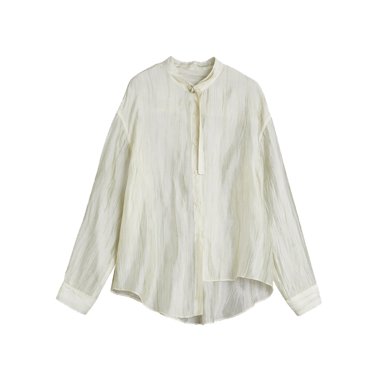 

ELLE Рубашка Women's Light Green Square Collar Moderate