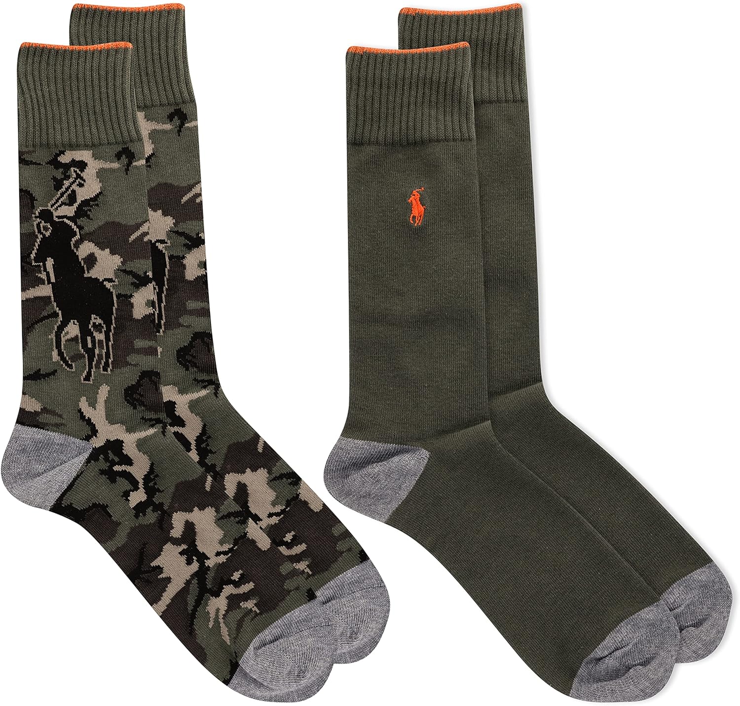 

Polo Ralph Lauren мужские носки с медведем и мартини, 2 пары, Camo Big Pony