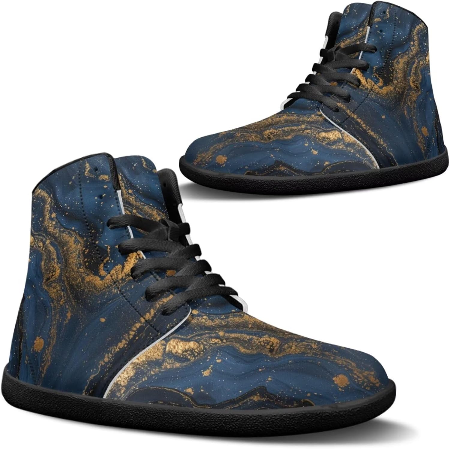 

Мужские кожаные туфли Jeiento с мраморным рисунком, обувь для босоногой ходьбы, минималистичные кроссовки с широкой носочной частью, беговые кроссовки с нулевым перепадом, голубой