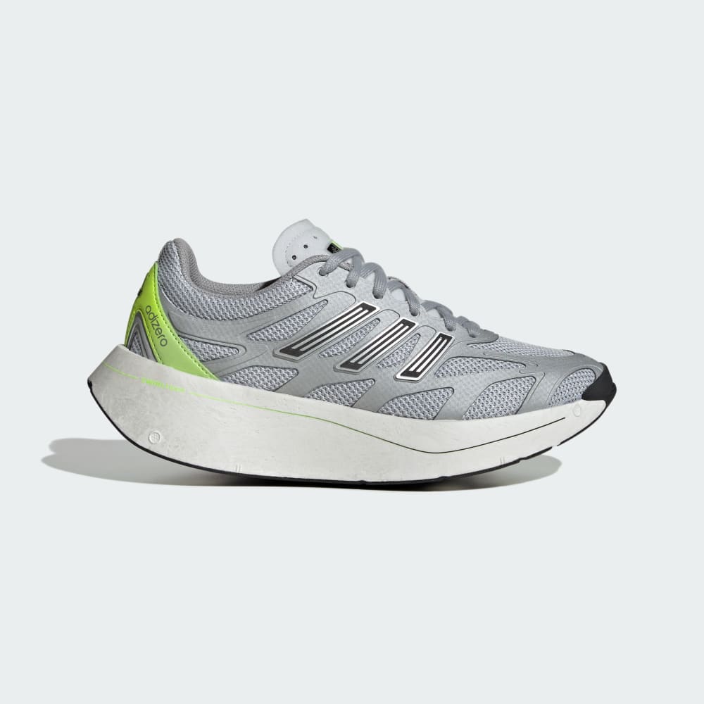 Кроссовки на платформе Adidas Adizero Aruku Shoes, цвет Matte Silver/Core Black/Signal Green