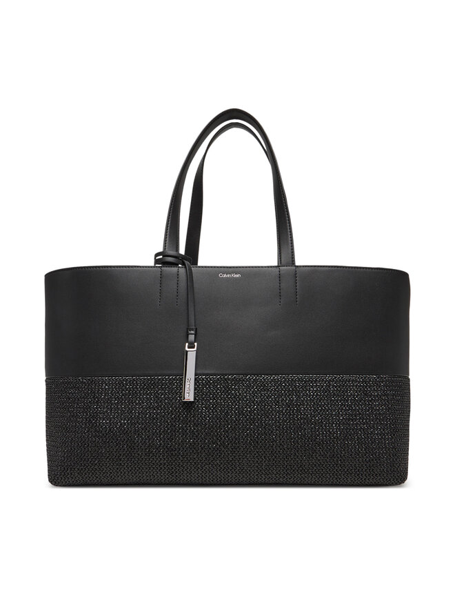 

Сумочка Ck Mixmedia Shopper_Raffia K60K613167 Calvin Klein, черный