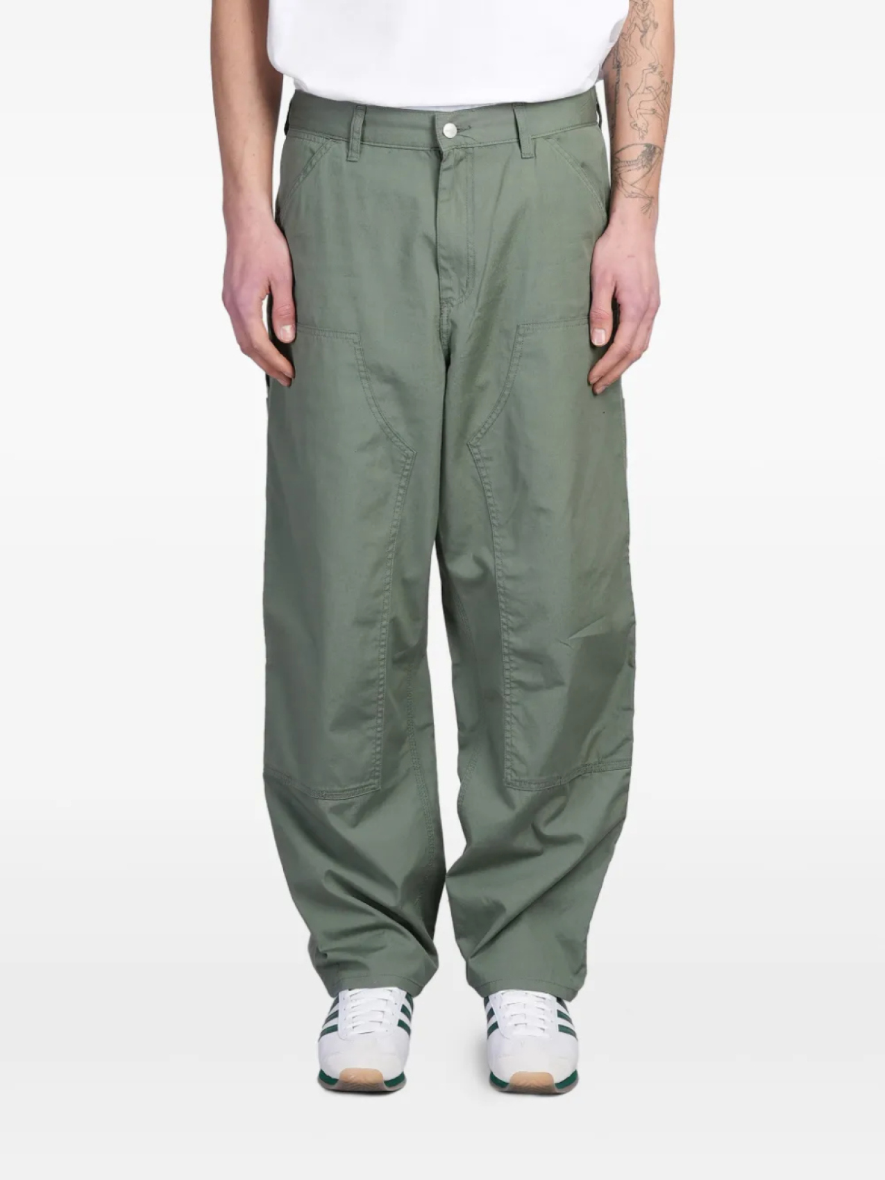 

Брюки с двойным коленом Carhartt WIP, зеленый