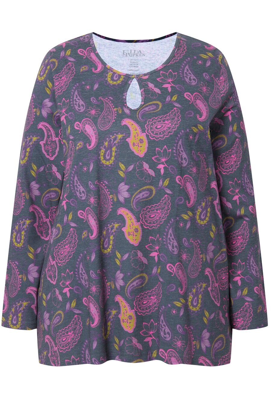 

Лонгслив Ulla Popken Shirt, морской синий